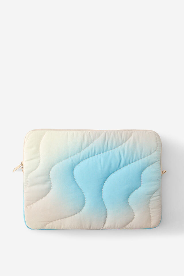 Take Me Away 13 Inch Laptop Case, DIFFUSION / CHAI LATTE QUILTED