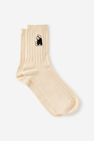 Mid Crew Socks, COOL DOG