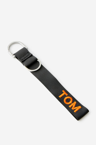 Personalised Webbing Wristlet, BLACK