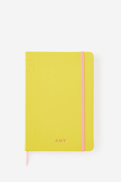 Personalised A5 Hard Lined Notetaker Notebook, WASABI STRAWBERRY MILK