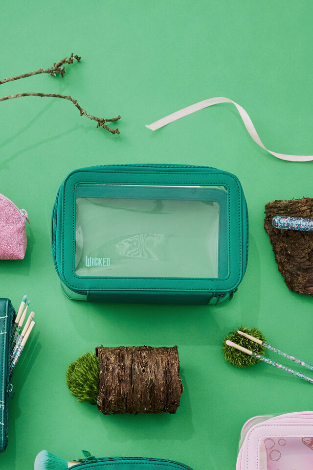 Collab 3 In 1 Cosmetic Case, LCN UNI/WICKED ELPHABA