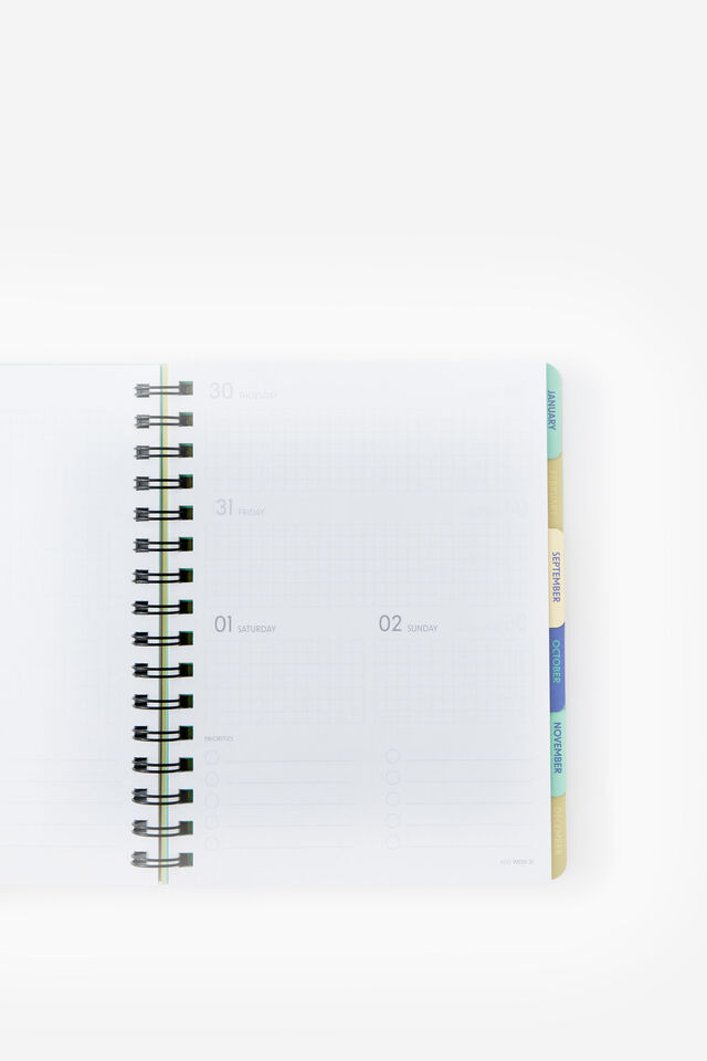 26/27 Weekly Planner, BERRY BLUE GEO