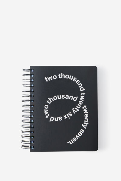 26/27 Daily Planner, BLACK