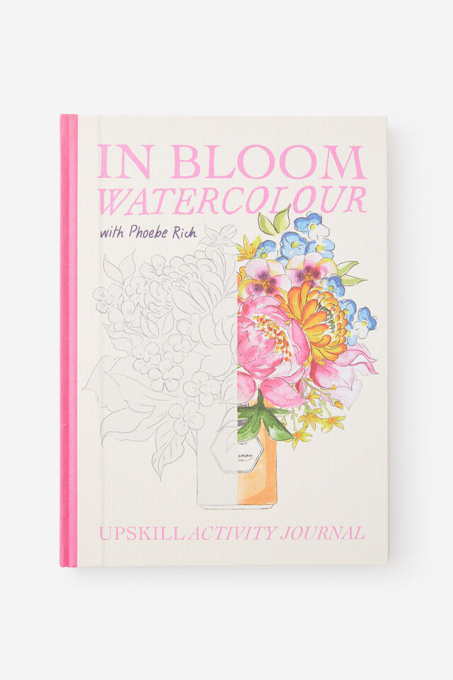 A4 Luxe Upskill Activity Journal, WATERCOLOUR FLOWERS & PLANTS