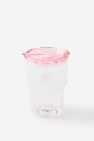 Love A Latte Glass Tumbler, SAKURA ICON
