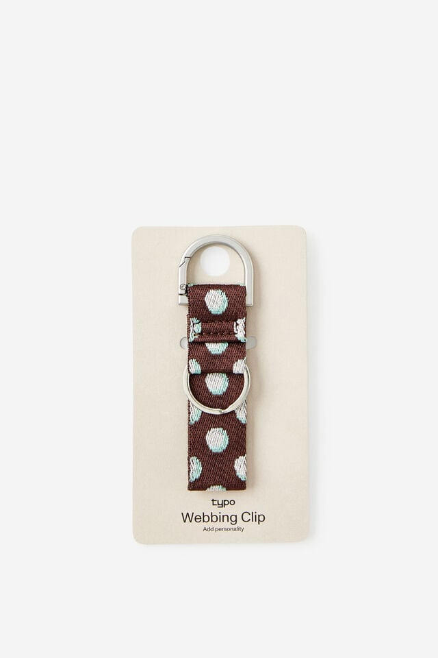 Webbing Clip, ESPRESSO POLKA