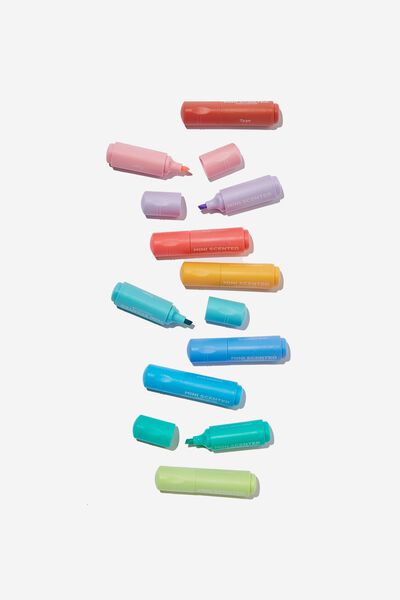 Mini Highlighter 10Pk, PASTELS