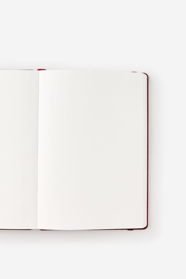 Metro A5 Hard Plain Notebook, Cabernet