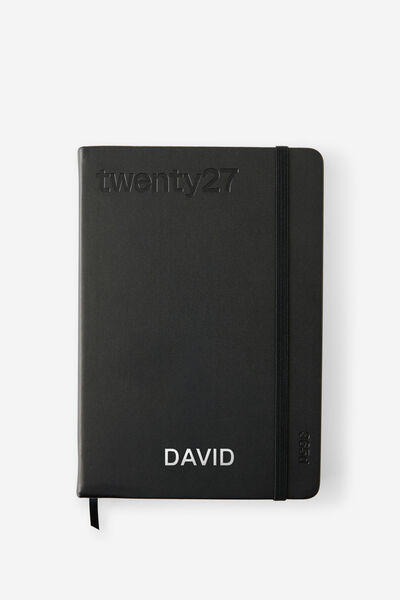 Personalised 2027 A5 Daily On Schedule Diary, BLACK