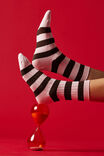 Mid Crew Socks, GEINIE STRIPE PINK - example image 2