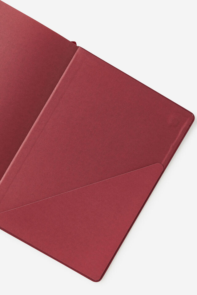 B5 Hard Lined Notetaker Notebook, CABERNET