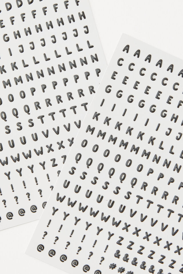 Lcn Nail Sticker Sheet, ALPHA & ICONS