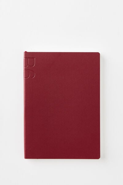 B6 Soft Cover Lined Notebook, CABERNET