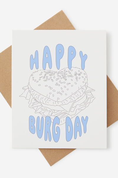 Nice Birthday Card, HAPPY BURG DAY