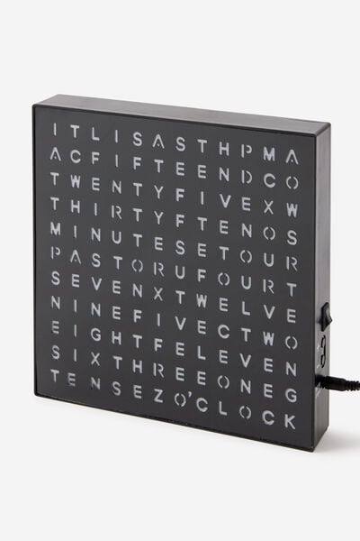 Light Up Word Clock, BLACK