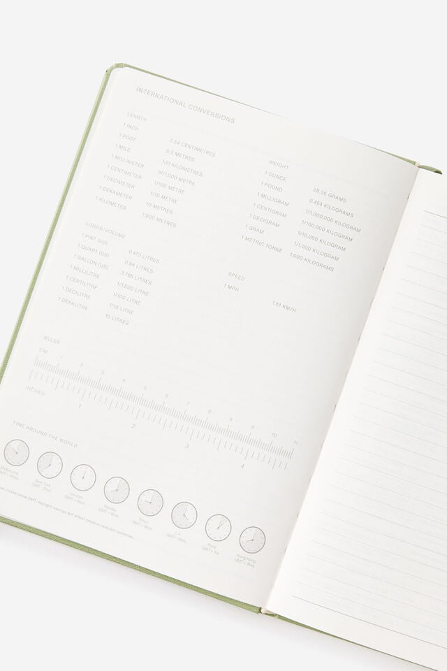 2026 A5 Weekly Hard Metro Diary, Little Treats Bay Leaf