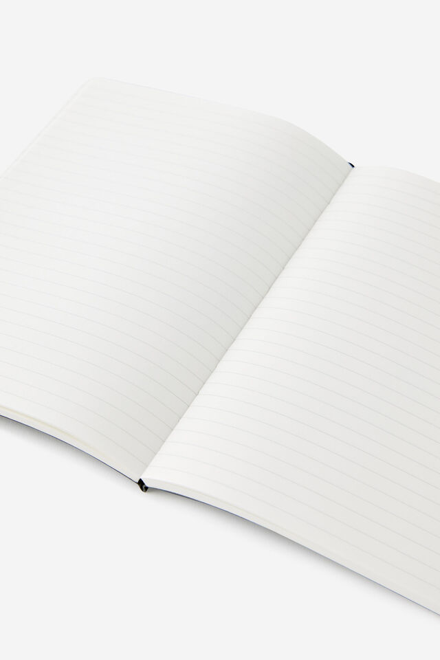 Personalised A5 Soft Cover Lined Notebook, BLACK