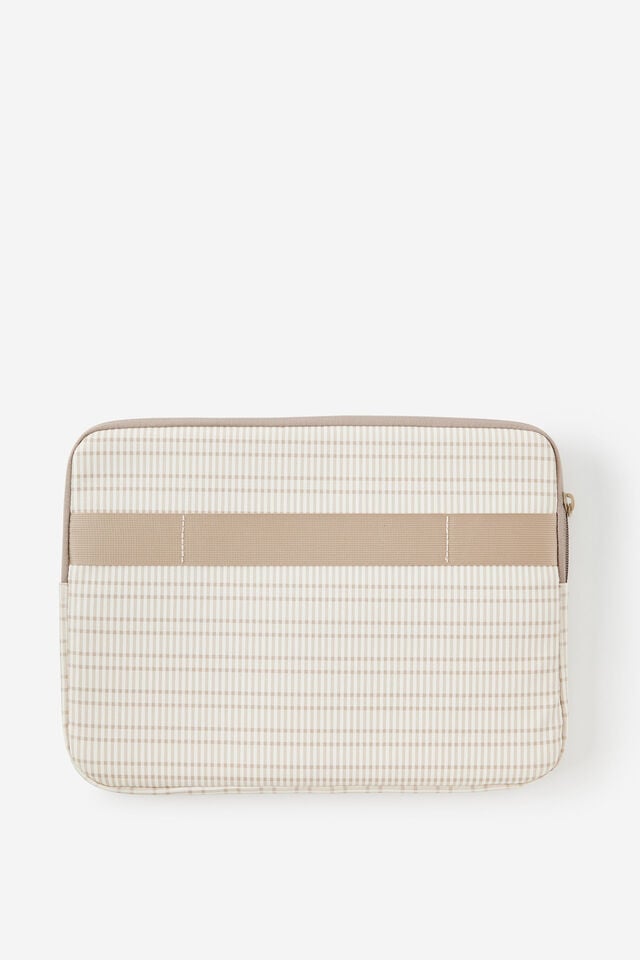Personalised Pro 14 Inch Laptop Case, TAN CHECK