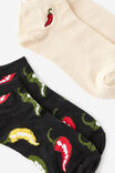 2 Pk Of Ankle Socks, CHILLIES (M/L) - alternate image 2