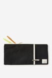30Cm Canvas Pencil Case, BLACK - alternate image 2