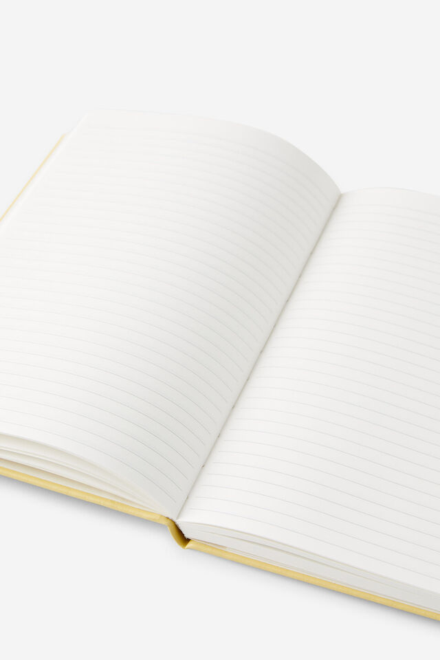 Personalised Metro A5 Hard Lined Notebook, Limoncello