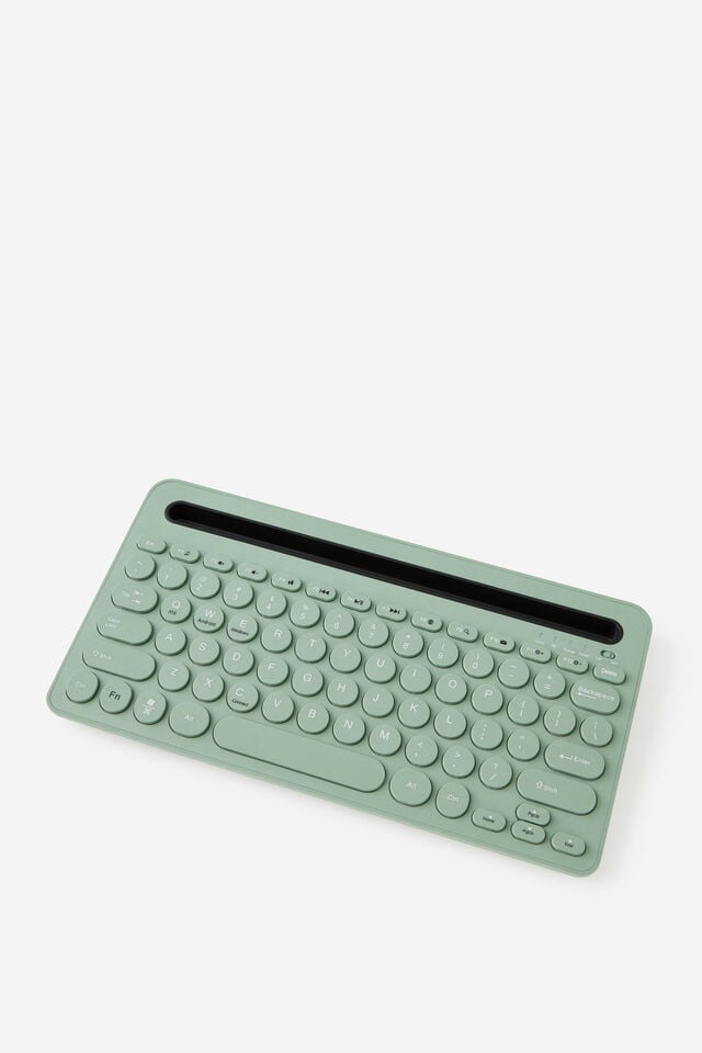 Wireless Keyboard With Built-In Tech Stand, TYPO GREEN