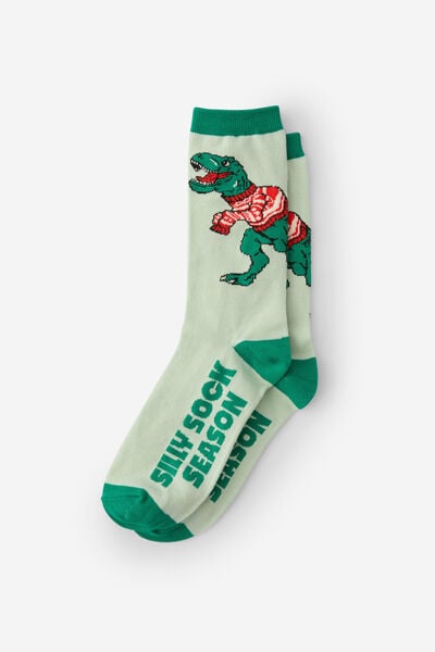 Christmas Novelty Socks, TREX SILLS (M/L)