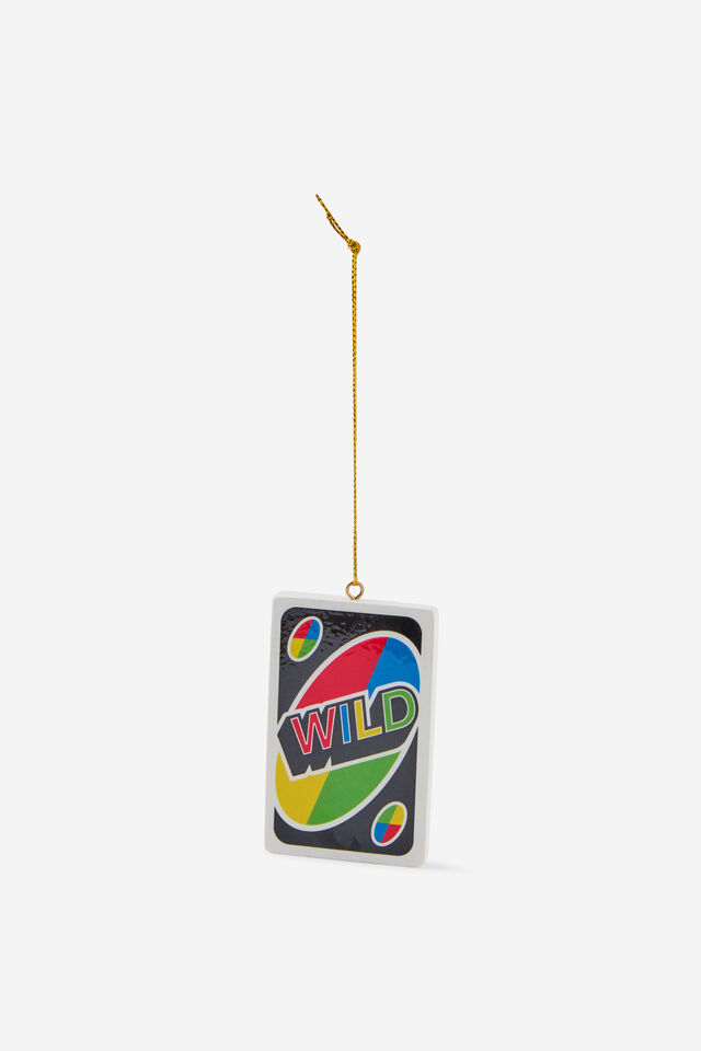 Collab Resin Christmas Ornament, LCN MAT UNO CARDS WILD