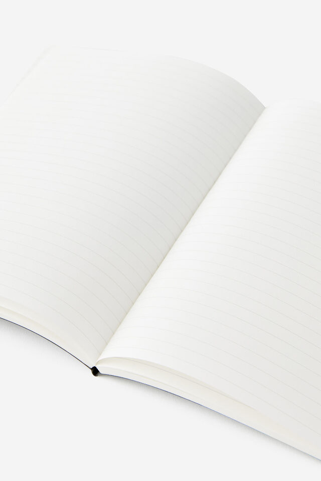 A5 Soft Cover Lined Notebook, BLACK