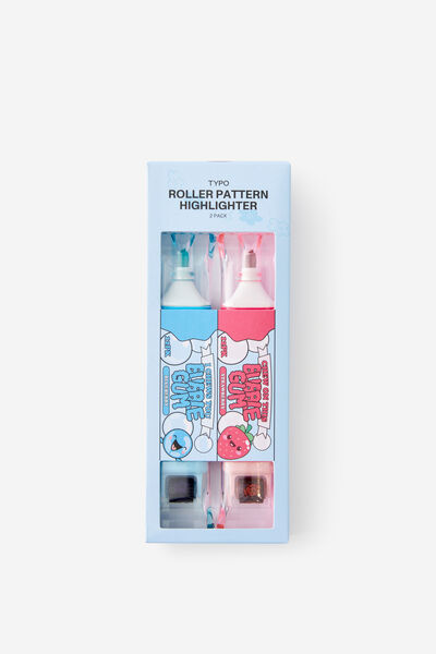 Roller Stamp Highlighter, BUBBLEGUM