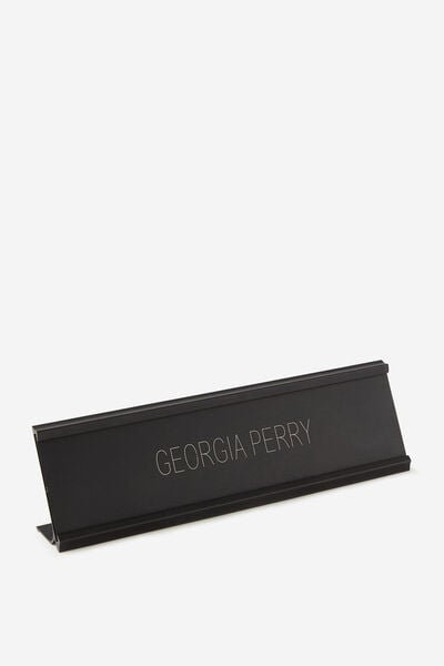 Personalised Desk Sign, BLACK