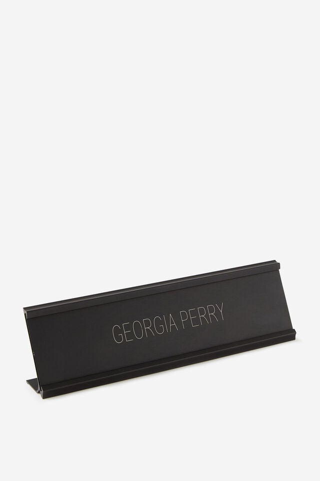 Personalised Desk Sign, BLACK