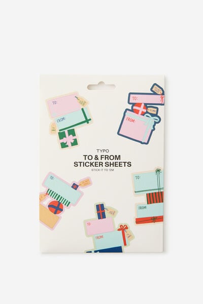 To & From Sticker Sheets, CHRISTMAS PRESENTS