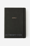 Personalised 2025 A4 Daily Buffalo Diary, BLACK - alternate image 1