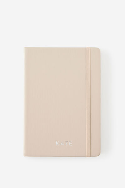 Personalised Metro B6 Hard Lined Notebook, Chai
