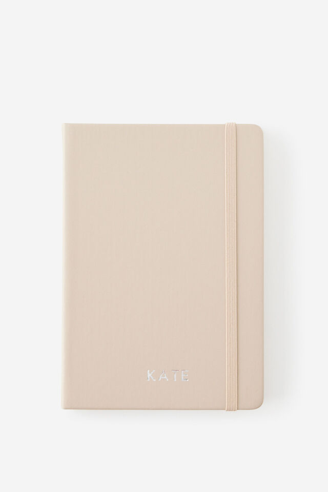 Personalised Metro B6 Hard Lined Notebook, Chai