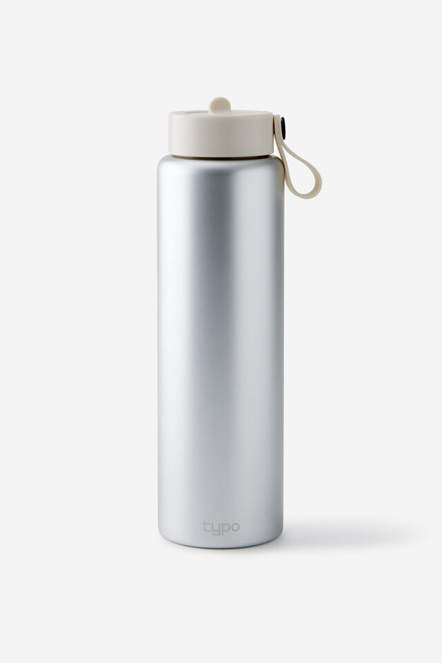 On The Move 1L Sipper Top, CHROME SILVER