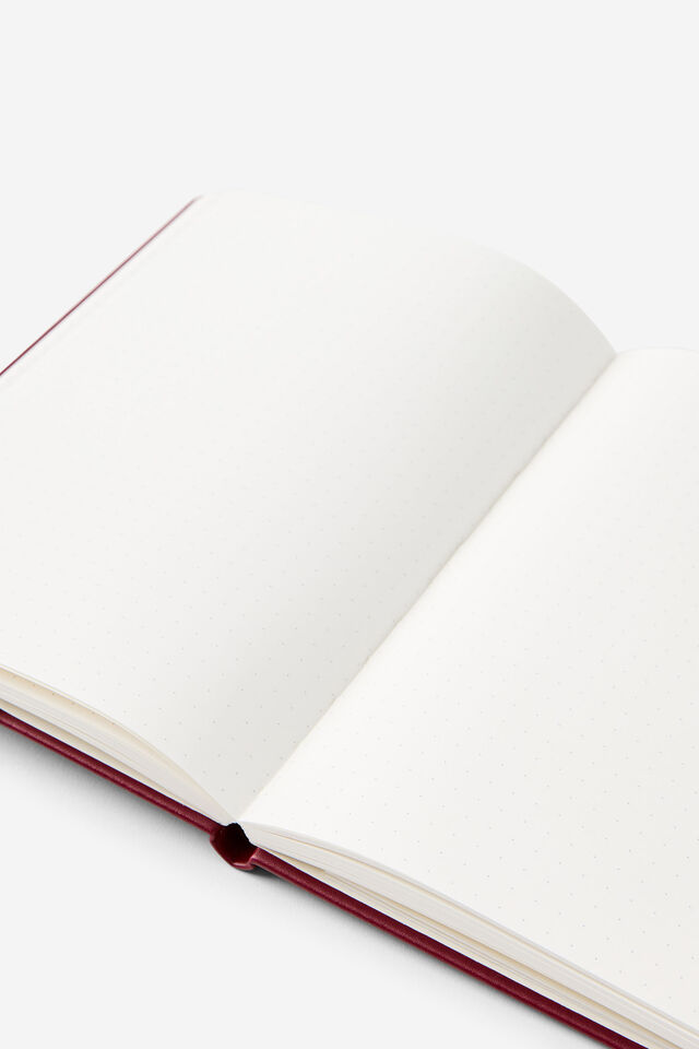 Metro A5 Hard Dot Notebook, Cabernet