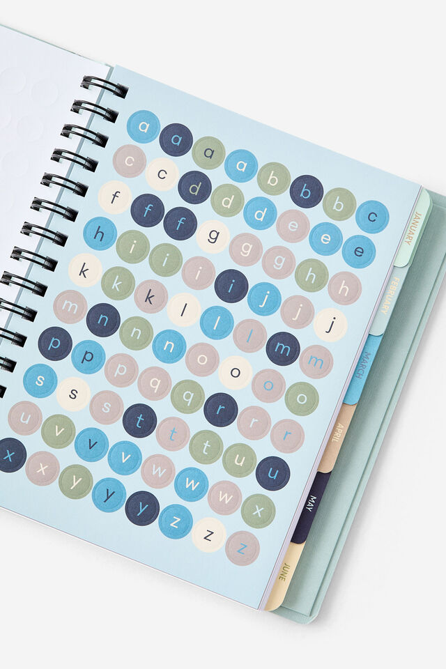 2026 Goals Weekly Planner, Navy Stripe