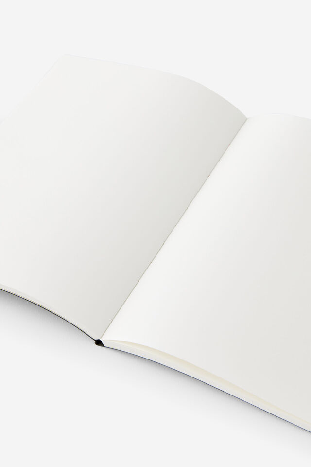 Personalised A5 Soft Cover Plain Notebook, BLACK