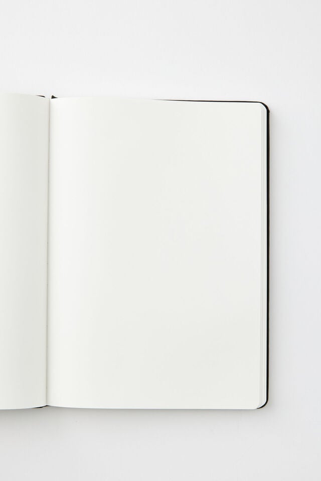 B5 Hard Cover Plain Notebook, BLACK