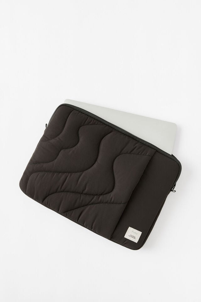 Campus 14 Inch Laptop Case, BLACK / QUILTED