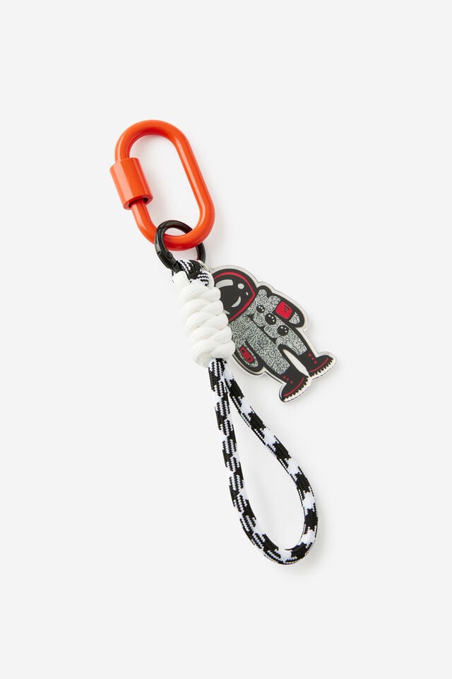 Collab Carabiner Bag Charm, LCN DOO DOODLE BOY/ARE WE ALIENS