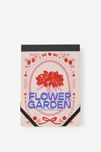 Mini Colouring Pad, FLOWER COTTAGE