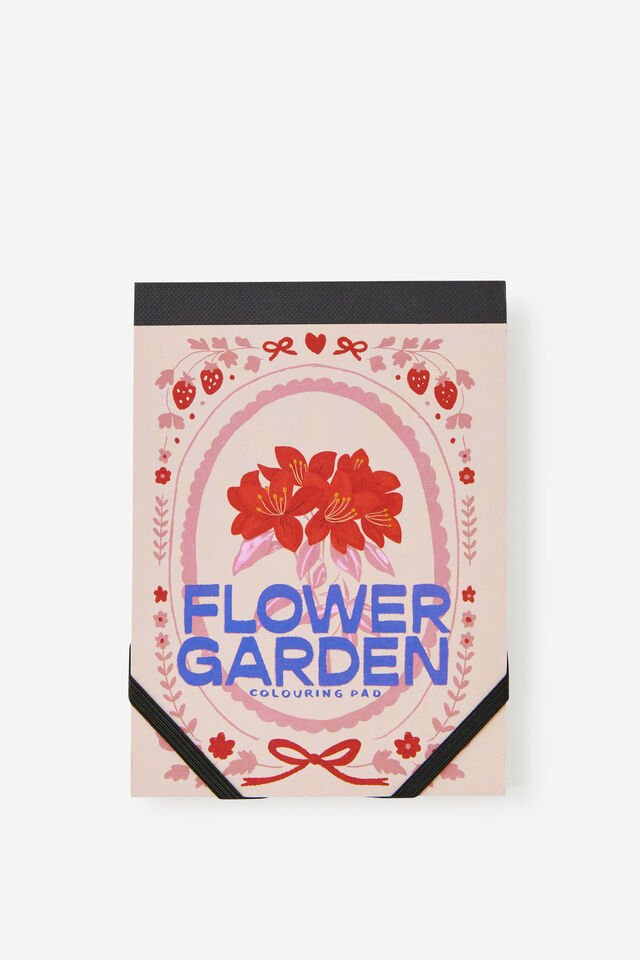 Mini Colouring Pad, FLOWER COTTAGE