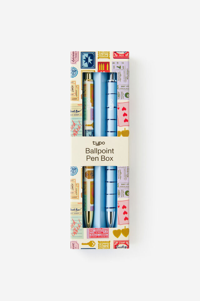 Print Play Ballpoint Pen Pack, TRINKETS AND STRIPES