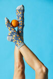 Mid Crew Socks, NATIVE FLOWER YDG - example image 2