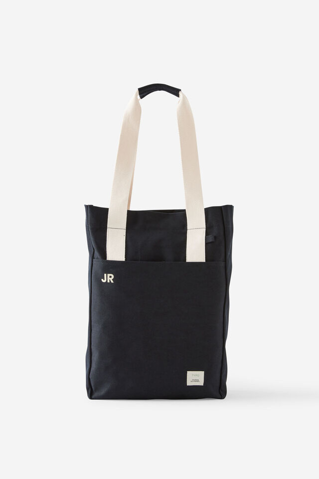 Personalised Campus Tote, BLACK