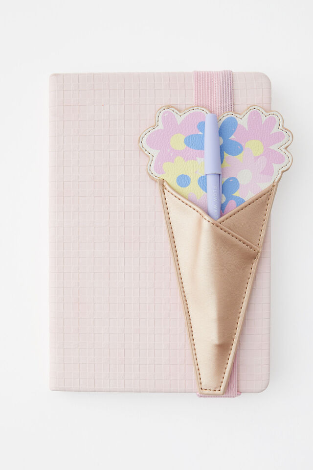 Novelty Notebook Pen Pouch, FLOWER BOUQUET