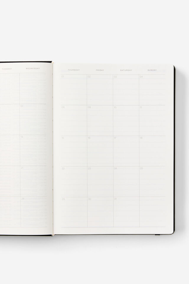 2026 B5 Daily Hard Metro Diary, Black